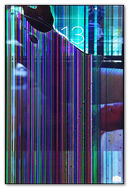 Broken Screen with Distorted Display