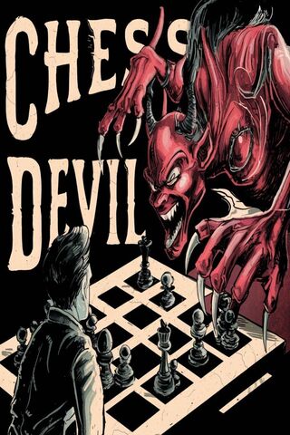 A Man,chess Devil,typog..