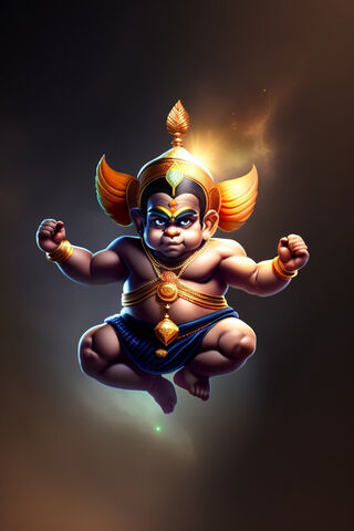 Mighty Hanuman in Action! 🐒✨