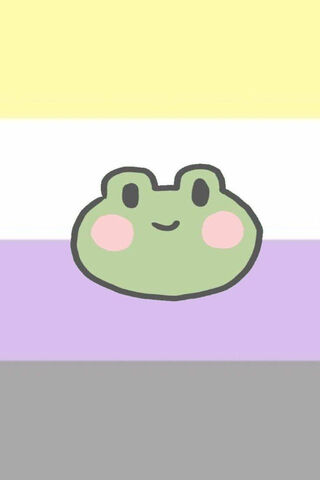 Cute Frog on a Colorful..