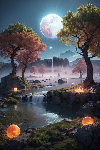 Enchanted Moonlit Oasis 🌙✨