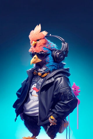 Chicken Listening Musi
