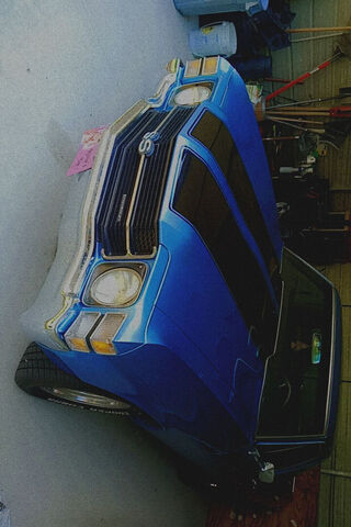 Classic Blue Muscle Car..