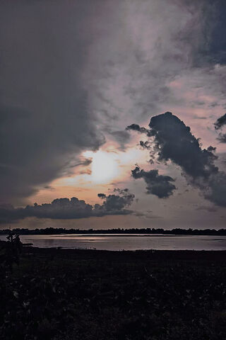 Serene Sunset Over the ..