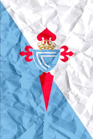 Celta de Vigo Crest on Crumpled Background 🌟