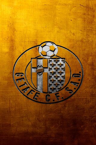 Getafe C.F. Logo on a Golden Background ⚽✨