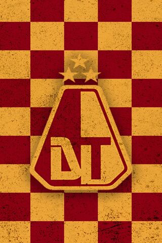 Bold Emblem on a Checkerboard Background 🟡🔴