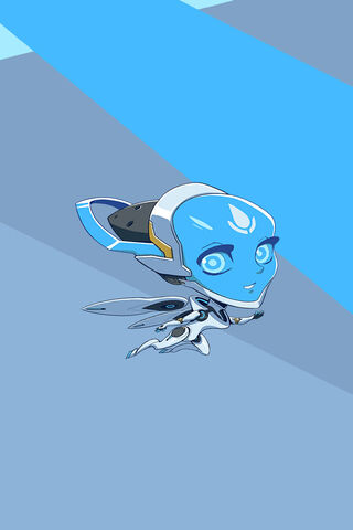 Futuristic Blue Robot Companion 🤖💙