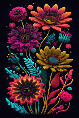 Vibrant Floral Fantasy ..