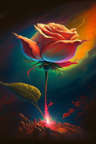 Cosmic Bloom 🌹✨