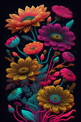 Vibrant Floral Fantasy ..