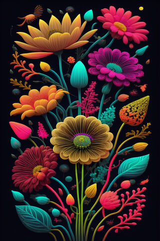 Vibrant Floral Fantasy ..