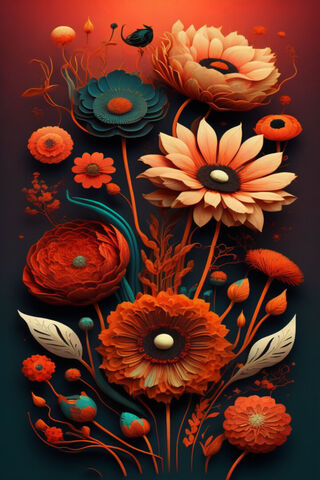 Vibrant Floral Fantasy ..