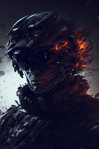 Futuristic Warrior in C..