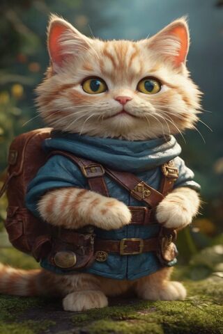 Adventurous Feline Explorer 🐾🎒