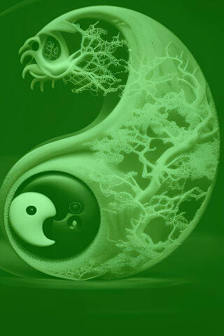 Harmony in Green: The 3D Yin Yang