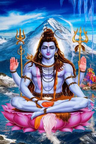Divine Serenity: Lord Shiva 🌄✨