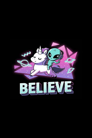 Cosmic Adventure: Believe in Magic! 🌌🦄👽