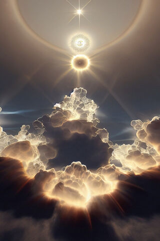Heavenly Radiance: A Celestial Dance' ☁️✨