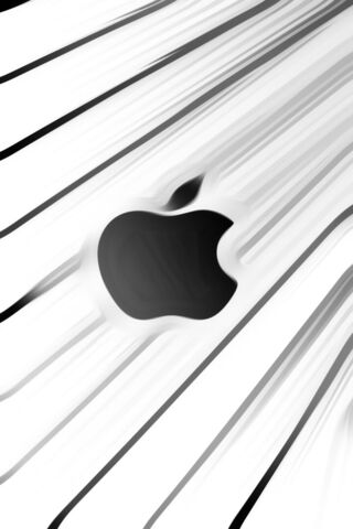 Sleek Apple Logo in Mot..