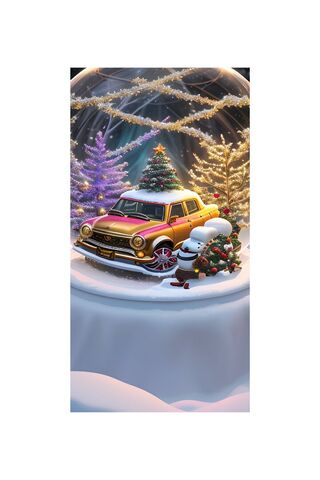 Winter Wonderland in a Snow Globe ❄️🚗