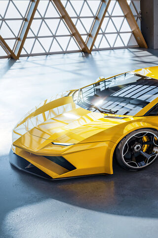 Stunning Yellow Supercar 🚗✨