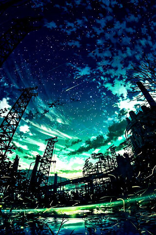 Cosmic Industrial Dreamscape 🌌✨