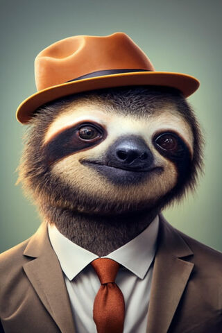 Stylish Sloth in a Suit! 🦥👔