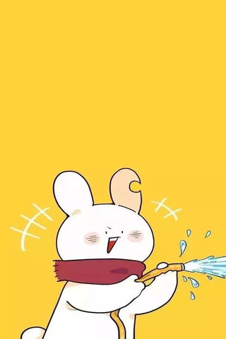 Happy Bunny Spraying Wa..