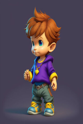 Adorable Cartoon Boy Ch..