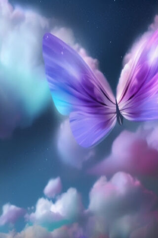 Enchanted Butterfly in Dreamy Skies 🦋✨