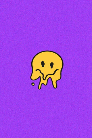 Melting Smiley on Purple 🎨
