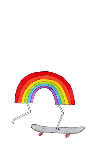 Rainbow Skateboard Adventure 🌈🛹