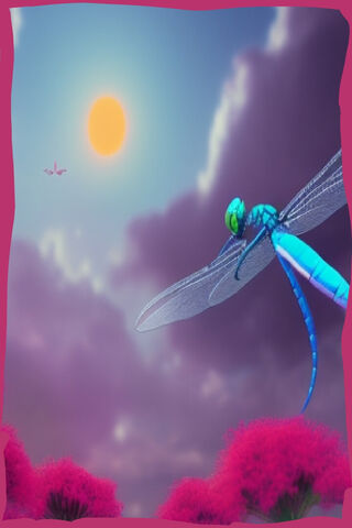 Celestial Dance of the Sunlit Dragonfly' 🌞🦋