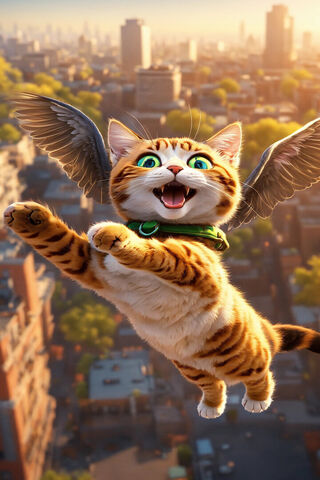 Flying Feline Adventure! 🐾✨