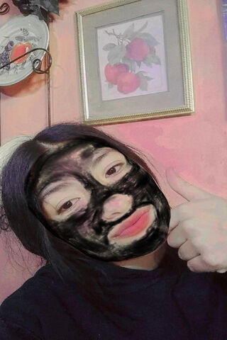 Fun Face Mask Moment! 🖤✨
