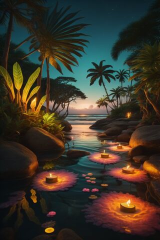 Serene Twilight Oasis 🌅✨