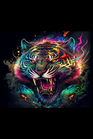 Fierce Neon Tiger 🐅✨