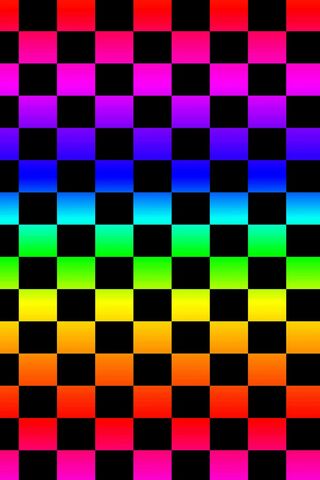 Vibrant Rainbow Checker..