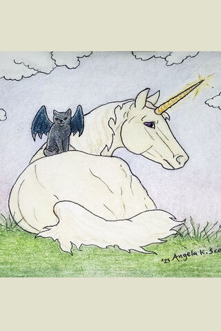 Unicorn and Winged Cat