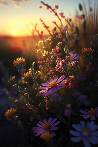 Sunset Blooms 🌼🌅