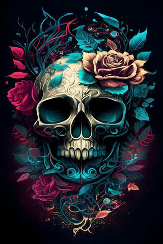 Enchanted Skull 🌹💀✨