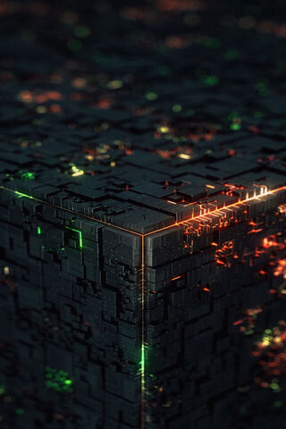 Glowing Cyber Cube 🌌✨
