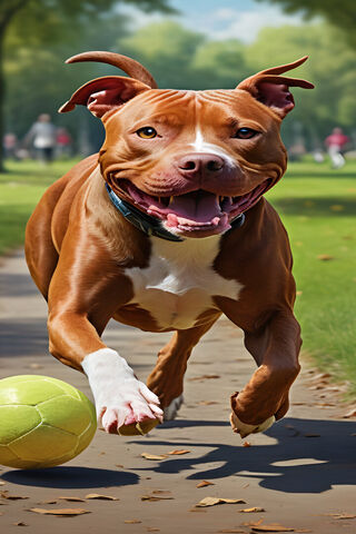 Happy Pup in Action! 🐶⚽️