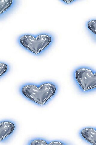 Shiny Silver Hearts Pat..