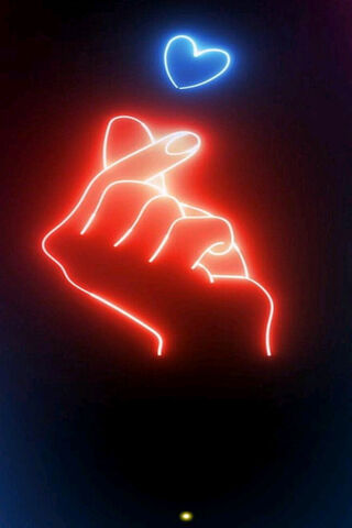 Neon Love Gesture 💖✨