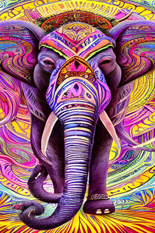 Vibrant Elephant Art 🐘✨