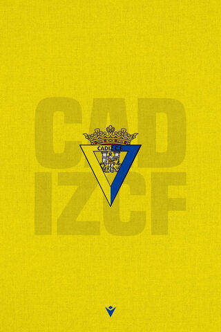 Cádiz CF Logo on Bright Yellow Background ⚽️💛