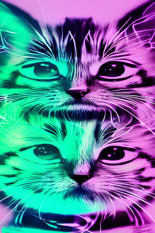 Neon Cat Vibes 🐾✨