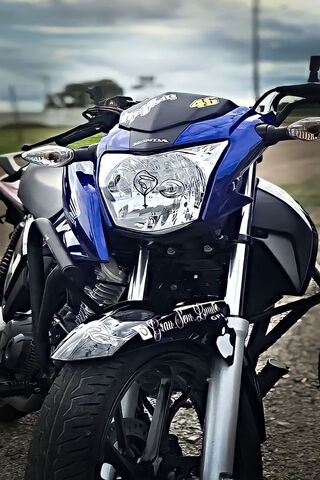 Sleek Blue Motorcycle